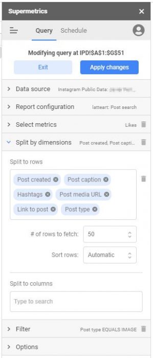 Descargar fotos de un hashtag Instagram Public Data